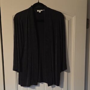 Chico's Dark Gray Open Front Cardigan